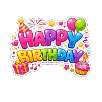 Celebrate Happy Birthday Sticker