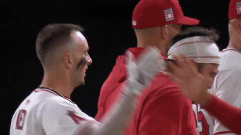 Angels Baseball Hug GIF by Los Angeles Angels