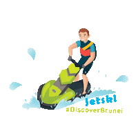 Jetski Brunei Sticker by bruneitourismofficial