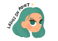 Wink Lashes Sticker by By Lizzie Parra