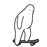 mr_donothing busy hurry 스케이트보드 바쁘다 Sticker