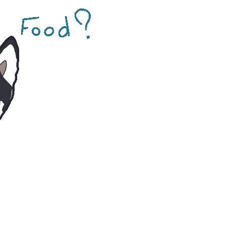 AmandaCreatesYT dog food puppy hungry Sticker