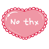 No Thanks Sticker by Vanesa Longchamp