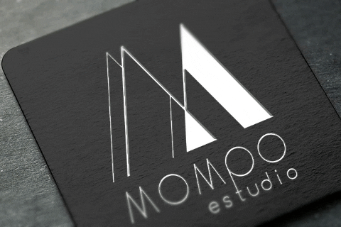 Mompoestudio giphygifmaker logo design m GIF