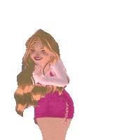 Girl Smile Sticker