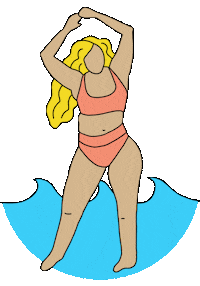 fittybritttty beach blonde waves bikini Sticker