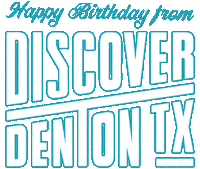 Happy Birthday Texas Sticker by Discover Denton
