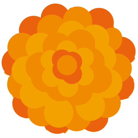 Halloween Flower Sticker