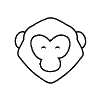 Monkey Love Sticker by Criativamos