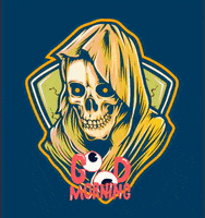 gobookmart horror good morning morning skull GIF