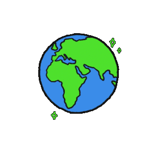 makeship world spin earth planet Sticker