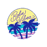 boba_guys retro 90s la throwback Sticker