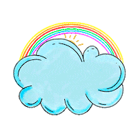 Bom Dia Rainbow Sticker