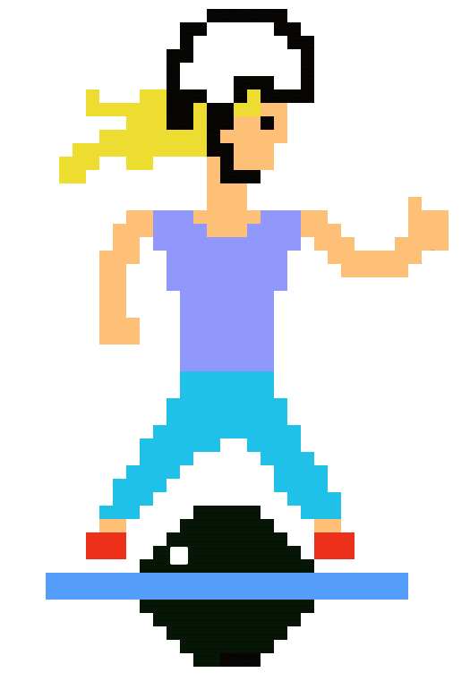 Skate 8Bit Sticker by Onewheel