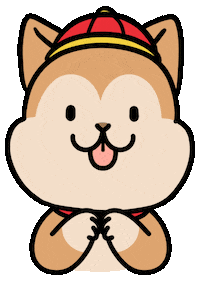 New Year Dog Sticker by Ai and Aiko