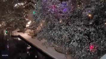 San Antonio's River Walk Transforms Into Winter Wonderland