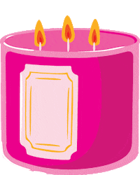 Pink Candle Sticker by Bath & Body Works