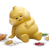 Food Baby Eating Sticker by Butter baby
