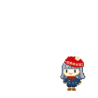 Snow Falling Pixel Sticker