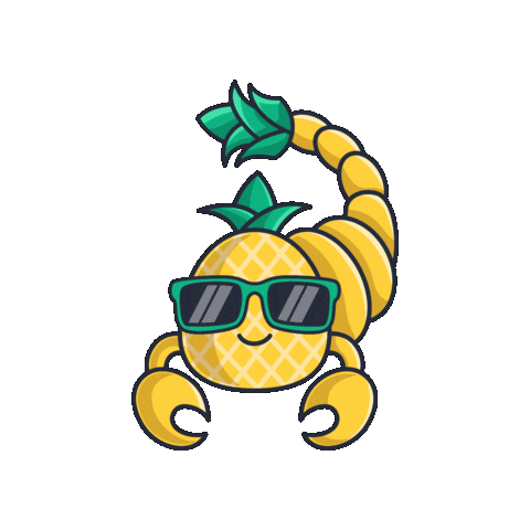 five_pineapples giphygifmaker happy sunglasses silly Sticker