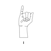 Sign Language Alphabet I Sticker by Starbucks Malaysia