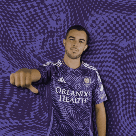 Soccer Thumbs Down GIF by Orlando City SC