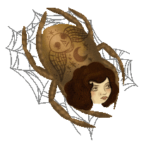skull witch Sticker by Kirbee Lawler