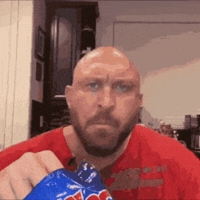 Bald Guy Munching GIF