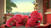 DinoRanch disney tired sleepy dinosaur GIF