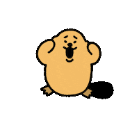 Happy Sea Otter Sticker by takadabear
