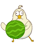 Chicken Watermelon Sticker by BadTimeStories