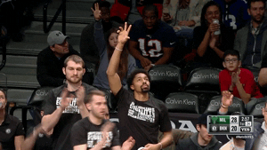 celebrate lets go GIF by NBA