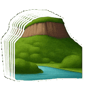 Floating Hill Country Sticker