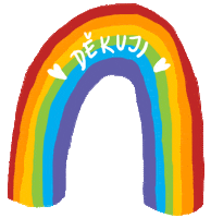 Art_by_Nerea happy smile rainbow thank you Sticker