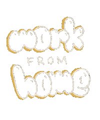 themishiewishie home working stay home handwritten Sticker