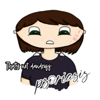 rubywly psoriasis dandruff rubywly not dandruff Sticker