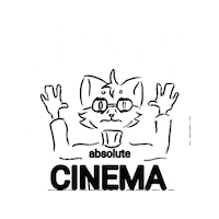Cat Cinema Sticker