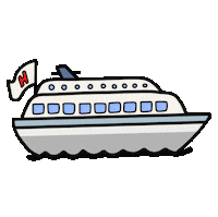 Cruise Ship Summer Sticker