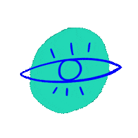 quira-co eyes look eye blink Sticker
