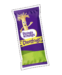 Cheese String Sticker by Strings & Things