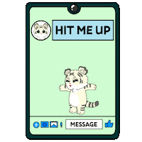 Tiger Text Me Back Sticker by Ordinary Frends