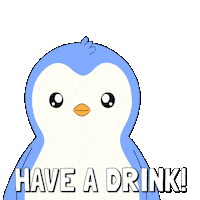 Drink Water Drinking Sticker by Pudgy Penguins