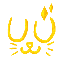 Muffinman_ cat gold sparkle kitten Sticker