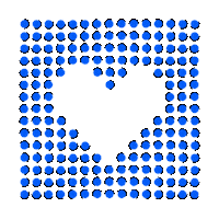 Op-Art Love Sticker by Feliks Tomasz Konczakowski