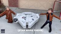 Dad Builds Star Wars Millennium Falcon Model