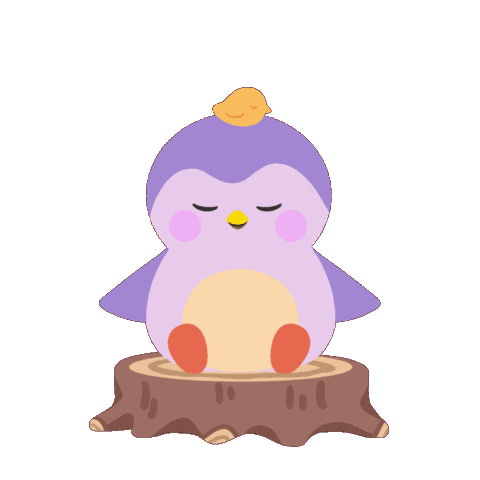 Penguin Relaxing Sticker by Finch Care