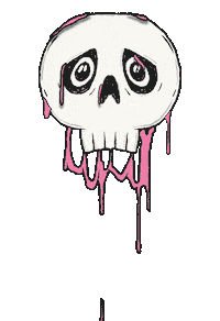 Sad Skull Sticker by subtlestrokes