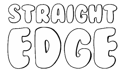 Straight Edge Sticker