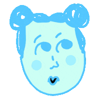 Blue Girl Wonder Sticker