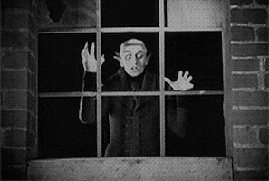 silent film horror GIF